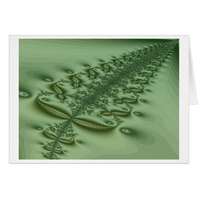 Cartão acolchoado da samambaia (Frente horizontal)