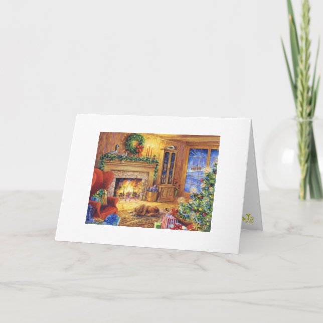 Cartão acolhedor do Natal/feriado (Frente)