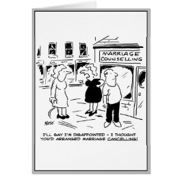 Cartão Aconselhamento de casamentos, não Cancelando