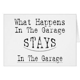 Cartão Acontece na garagem