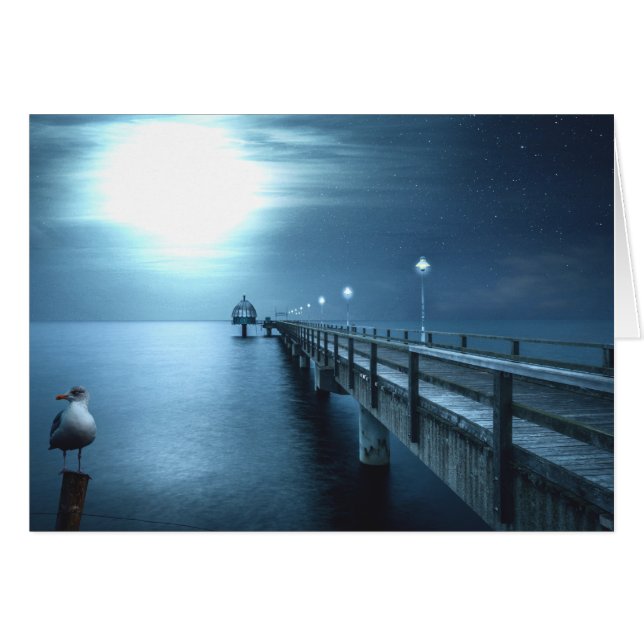 Cartão Acoplamento na Noite da Baía (Frente Horizontal)