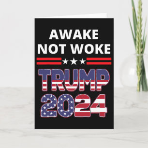 Cartão Acordado Não Despertado Trump Eleição Republicano 