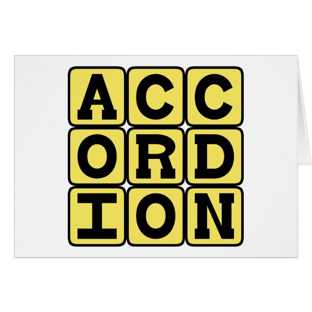 Cartão Acordeão, Instrumento Musical (Frente Horizontal)