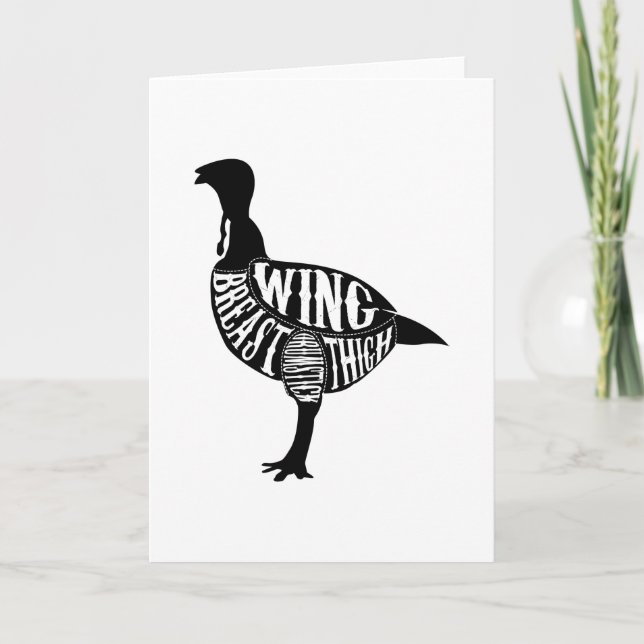 Cartão Açougue de Cortes de Carne de Peru (Frente)