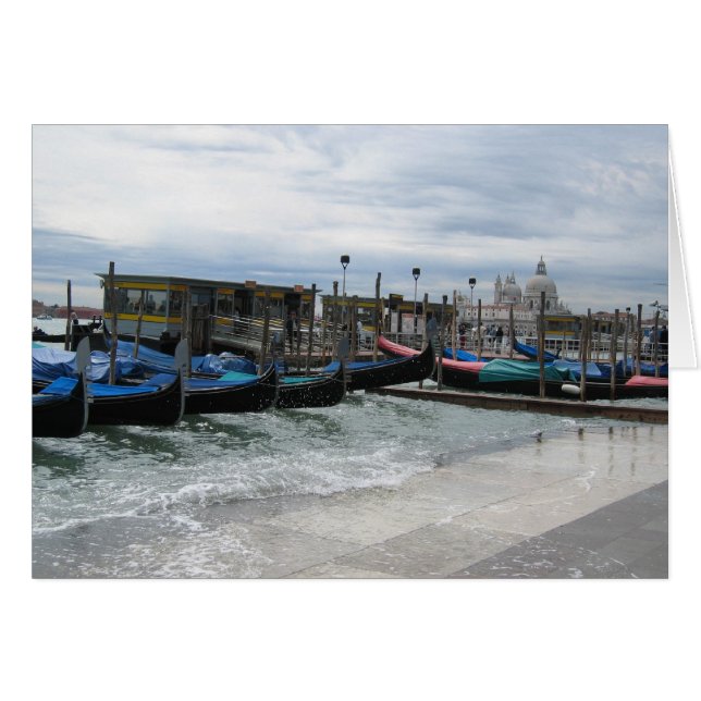 Cartão Acqua Alta em Veneza (Frente horizontal)