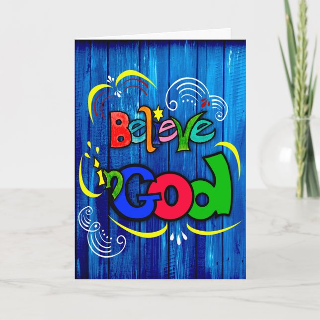Cartão Acredite em Deus (Frente)