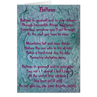 Cartão Acredite em o senhor mesmo