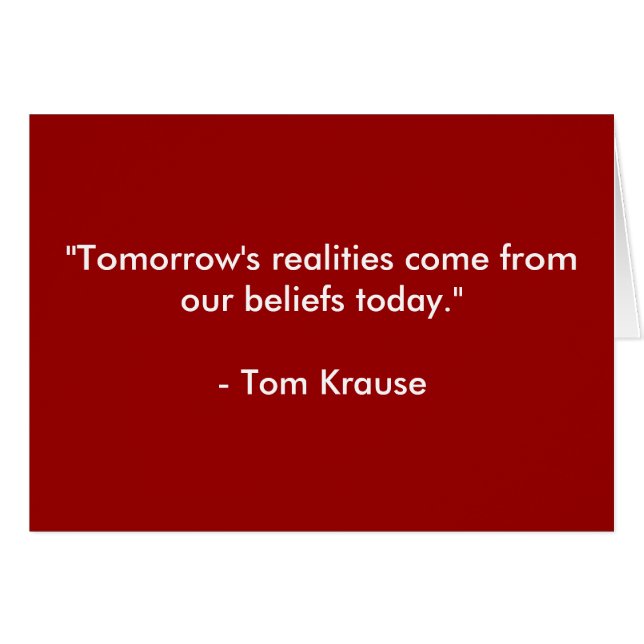 Cartão Acredite em o senhor mesmo! (Frente horizontal)