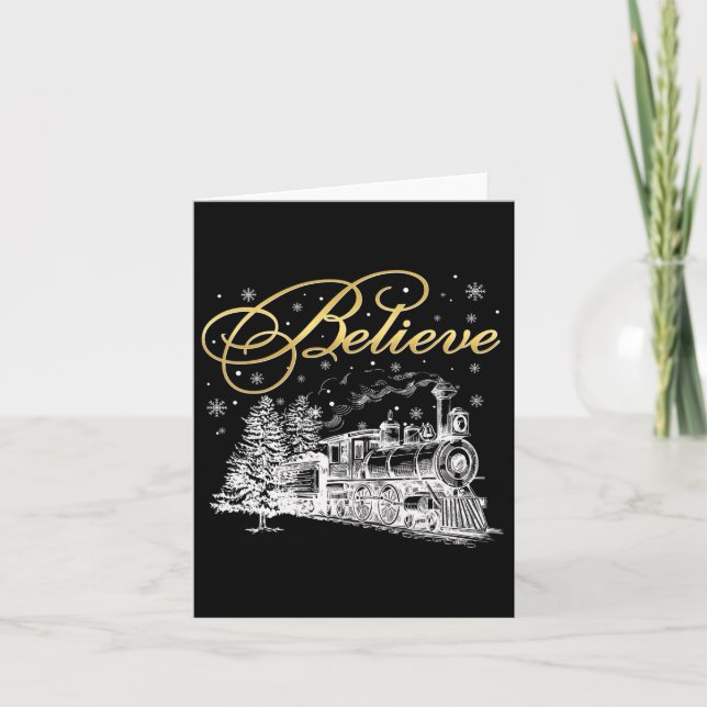 Cartão Acredite no Natal Expresso Polar do Polo Norte em  (Frente)