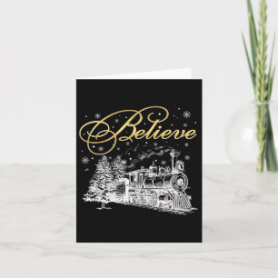 Cartão Acredite no Natal Expresso Polar do Polo Norte em 