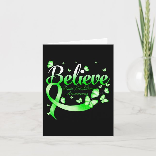 Cartão Acreditem nas Deficiência Cerebral Sensibilização  (Frente)