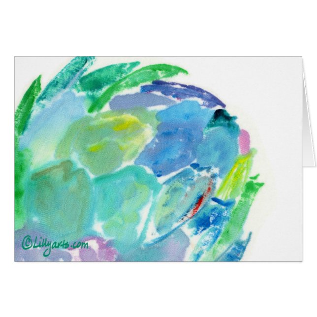 Cartão acrílico da pintura da canção da alcachofra (Frente Horizontal)