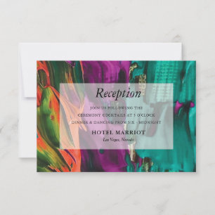 Cartão acrílico da recepção da pintura abstrat