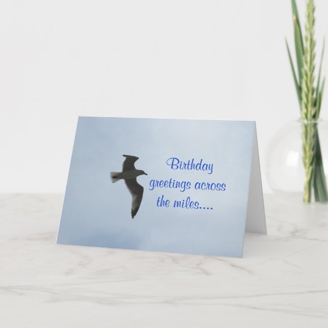 Cartão Across the Miles Birthday Card (Frente)