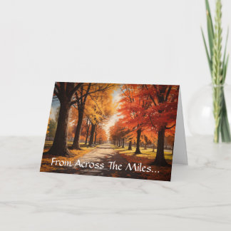 Cartão Across The Miles Thanksgiving Greeting Card