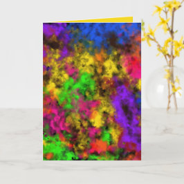 Cartão Acrylic Neon Colors Paint Splatter Splash Abstract