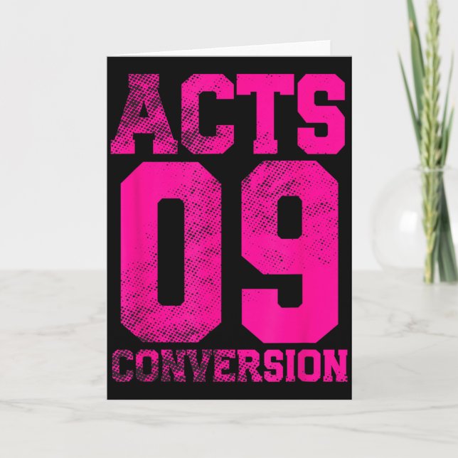 Cartão Acts 9 Conversion Bible Chapter Jersey Design  (Frente)