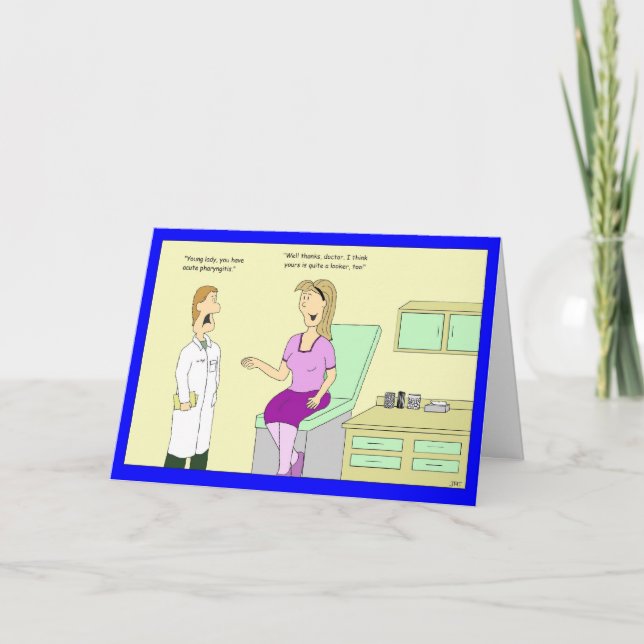 Cartão Acute Pharyngitis Get Well Card (Frente)