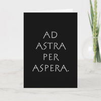 Ad astra por aspera