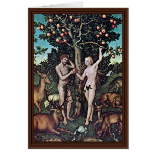 Cartão Adam E Eve De Cranach D. Ä. Lucas (Melhor Qualidad
