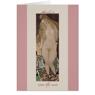 Cartão Adam e Eve Gustav Klimt 1917-1918