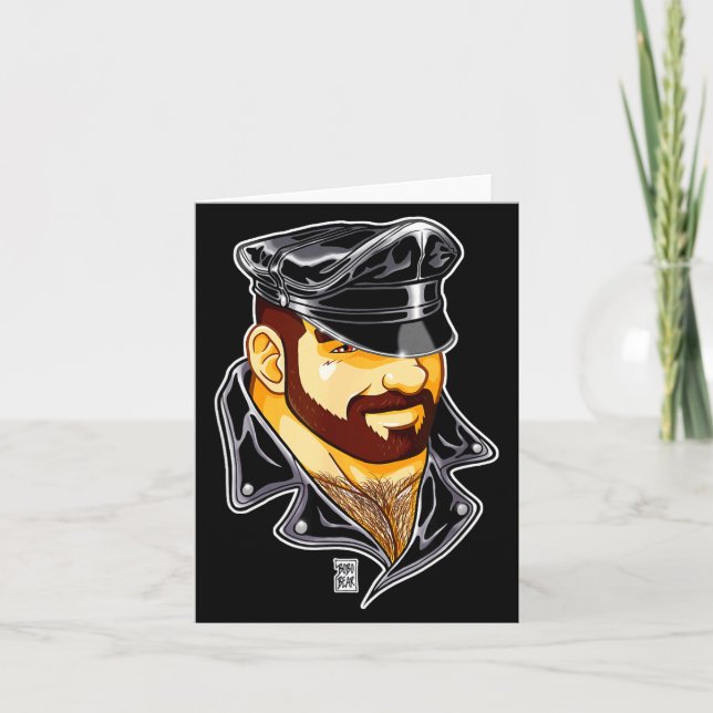 Cartão Adam Likes Leather Hat  (Frente)