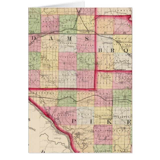 Cartão Adams, Brown, Condados Pike (Frente)