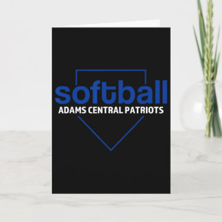 Cartão Adams Central Patriots Softll Home Plate 
