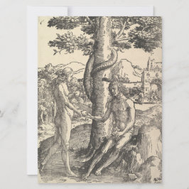 Cartão Adão e Eva: A Queda do Homem (Lucas van Leyden)