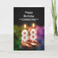 Add a name, 88th birthday card