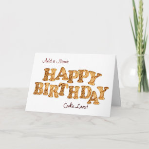Cartão Add a nnme, a Birthday card for a cookie lover