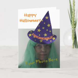 Cartão Add Photo Wizard Look Happy Halloween Cards