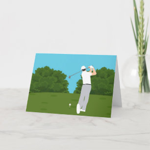 Cartão ADD SEU PRÓPRIO TEXTO Swing de Golfe