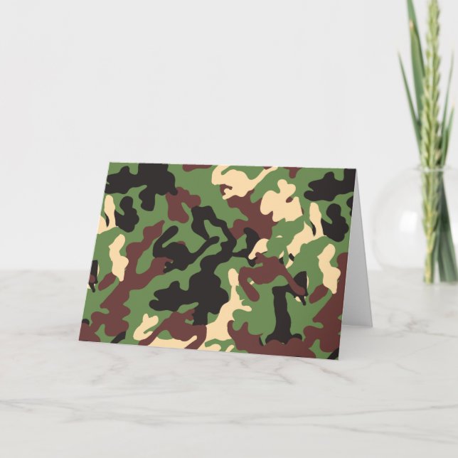 Cartão ADD YOUR OWN TEXT Camo Print (Frente)