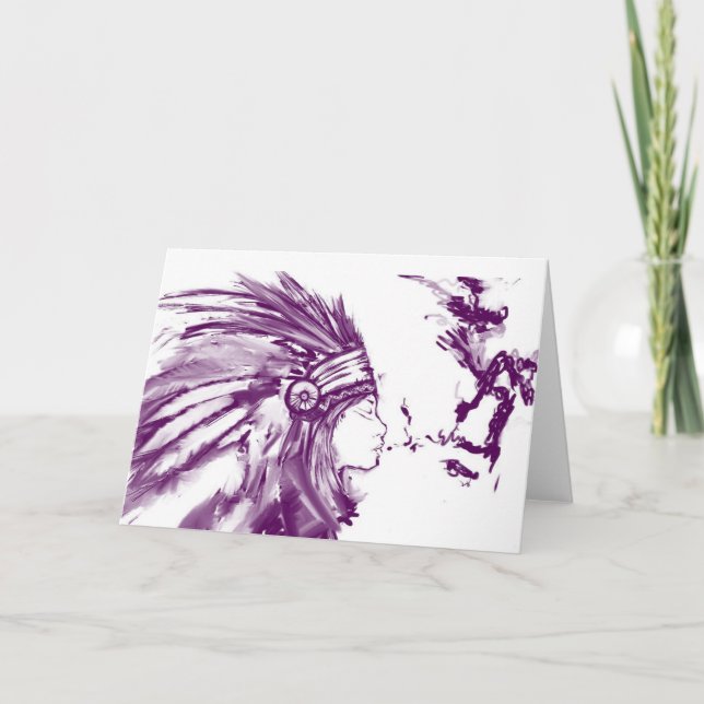 Cartão ADD YOUR OWN TEXT Native American Artwork (Frente)