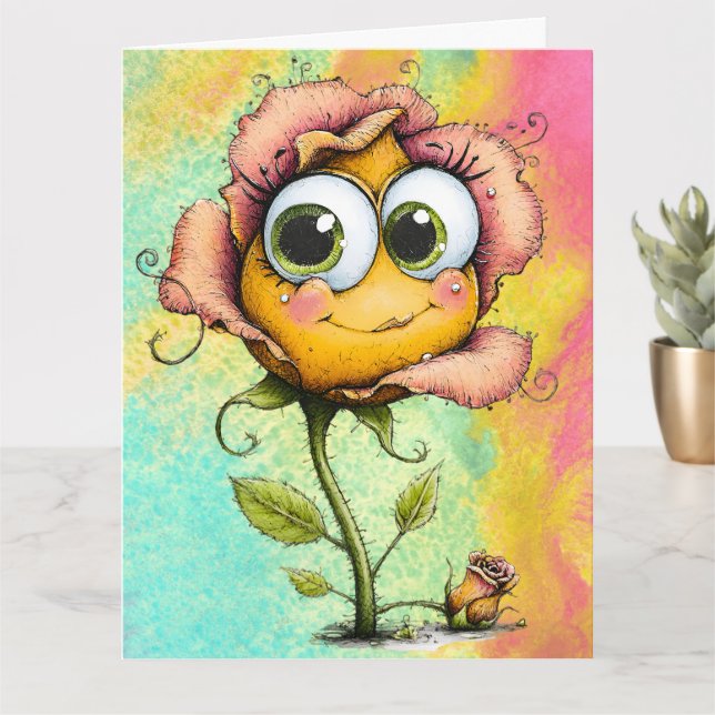 Cartão *Add your special message * (Planta pequena)