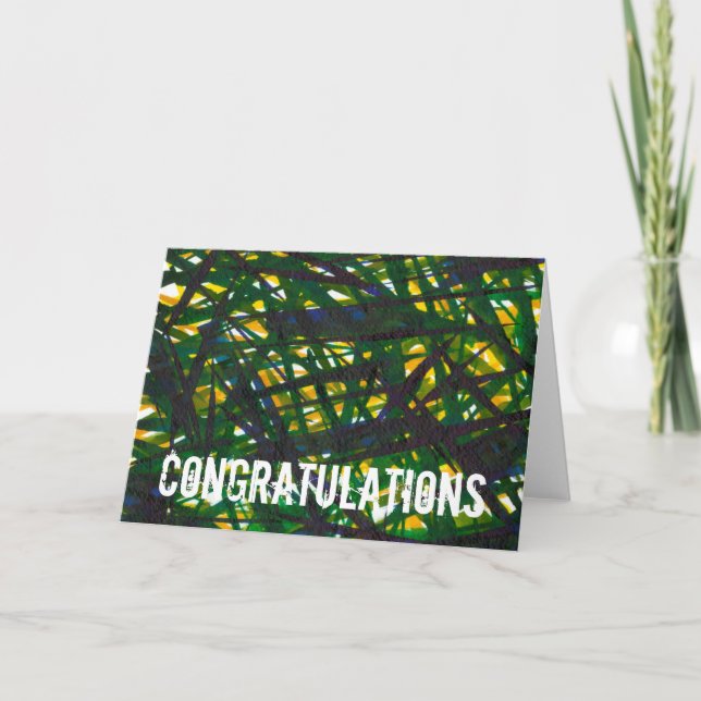 Cartão Add Your Text | Green Thicket II (Frente)