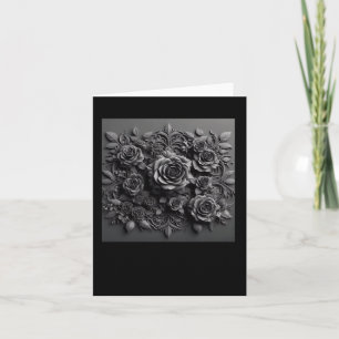 Cartão Adesivo 3d Black Roses #13 