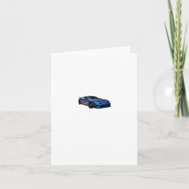 Cartão Adesivo de demônio de velocidade azul (Frente)