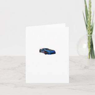 Cartão Adesivo de demônio de velocidade azul