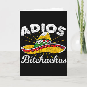 Cartão Adeus Achos Sombrero Festa México Engraçado Cinco