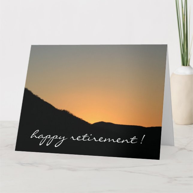 Cartão adeus ao pôr do sol grande (Frente)