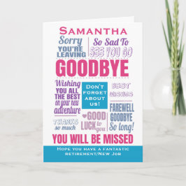 Cartão Adeus, Despedida Nova Reforma de Emprego