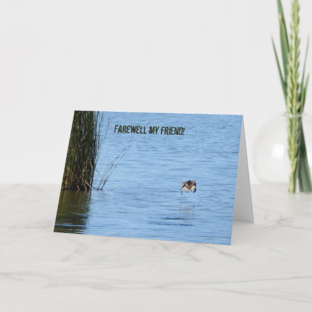 Cartão Adeus meu amigo (Frente)