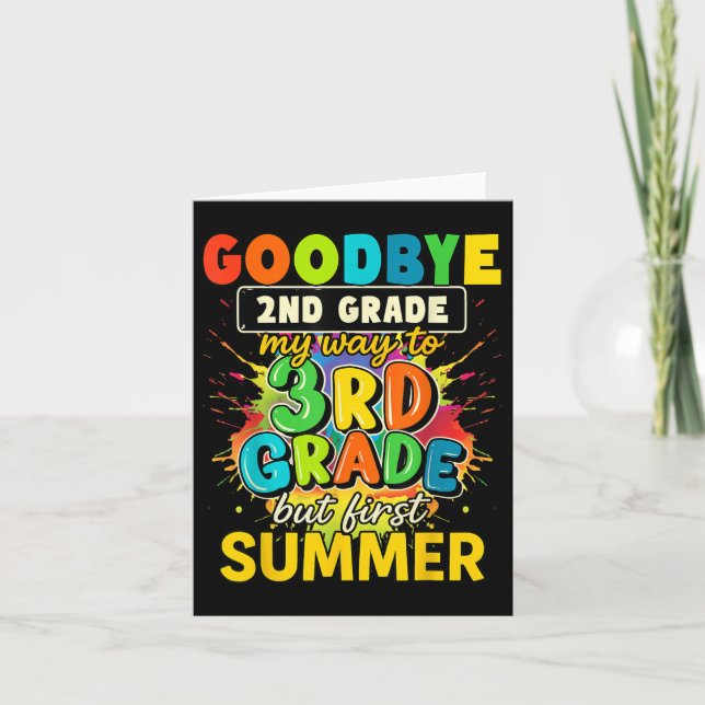 Cartão Adeus, segundo, Meu Caminho Para O 3º Ano, Mas Pri (Frente)