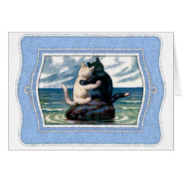 Cartão Adicionar Seu Próprio Texto: Gatos Românticos