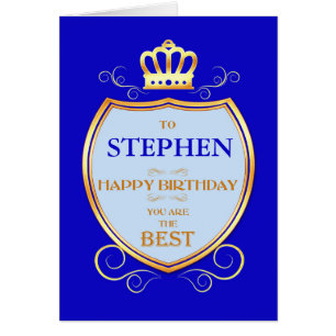 Cartão Adicionar um Aniversário de Nome com Blindagem