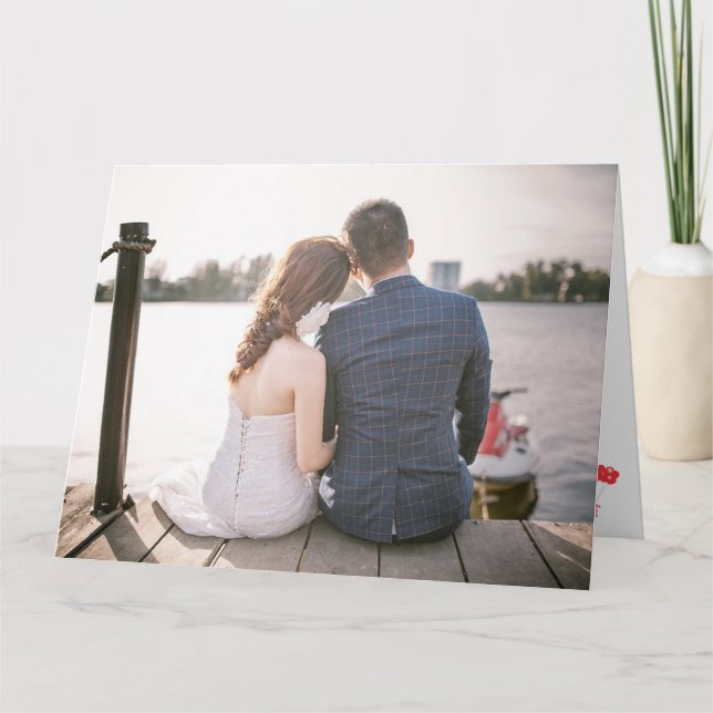 Cartão Adicione seu próprio Dia de os namorados de fotos (Frente)