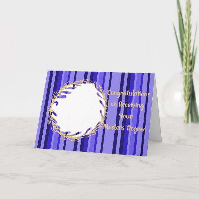 Cartão Adicione Sua Própria Placa Graduada De Mestrados F (Frente)