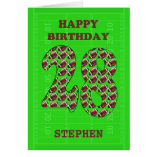 Cartão Adicione Um Nome 28º Aniversário